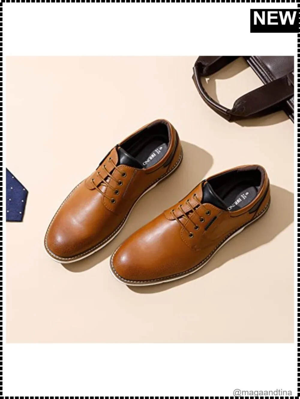 Men's Faux Leather Dress Oxfords Casual Derby Sneakers Breathable